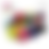 X23 perles acryliques velours mix couleur 12mm