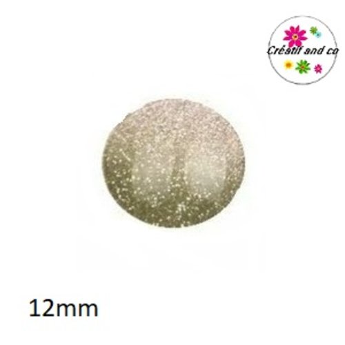 X2 cabochons bi couleur 12mm