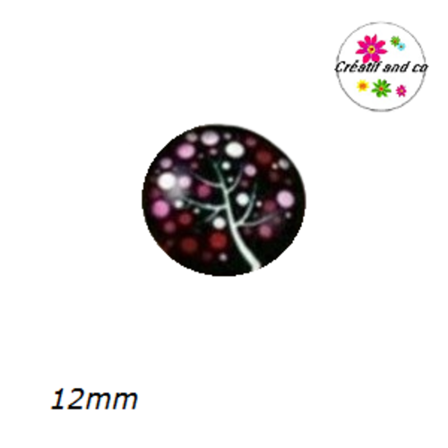 X2 cabochons arbre de vie 12mm