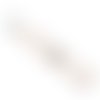 Porte clé rectangle simili cuir blanc pour bouton pression
