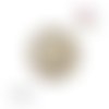 Bouton pression motif fleur blanc brillant résine 20mm