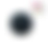 Bouton pression motif fleur noire brillant résine 20mm