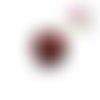 Bouton pression rouge/noir résine 18mm