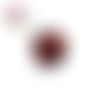 Bouton pression rouge/noir résine 18mm