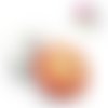 Bouton pression orange nacré