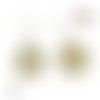 Boucle d'oreille bois naturelle  pour cabochon 12mm