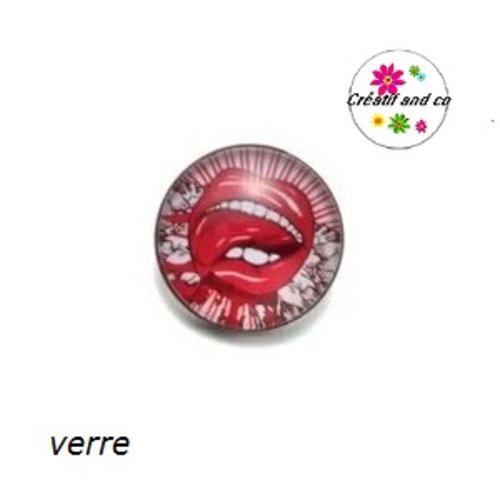 Bouton pression kiss rouge