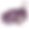 Bracelet simili cuir mauve pour bouton pression