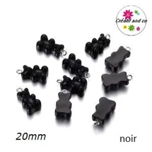 Breloque ourson noir