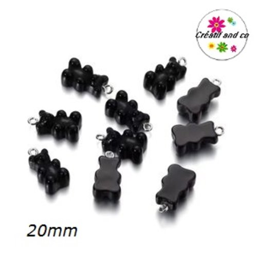 Breloque ourson noir