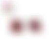 X2 perles acrylique forme diamant rouge foncé 30mm