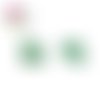 X2 perles acrylique forme diamant vert clair 30mm