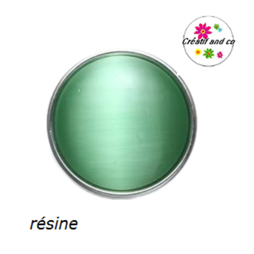 Bouton pression pierre opale naturelle vert d'eau