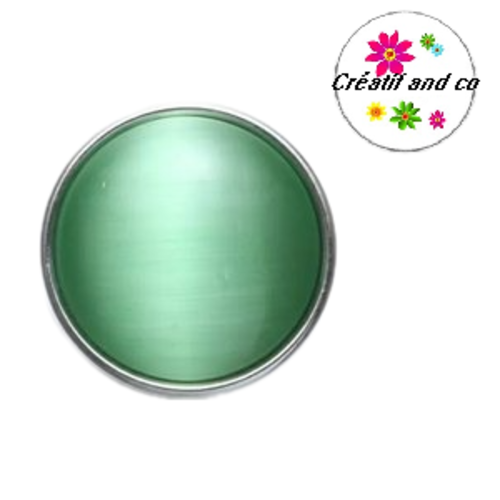 Bouton pression pierre opale naturelle vert d'eau