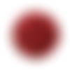 Bouton pression fourrure synthétique  rouge pois noir