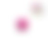 Bouton pression boule de fourrure synthétique fuchsia