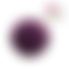 Bouton pression boule de fourrure synthétique mauve