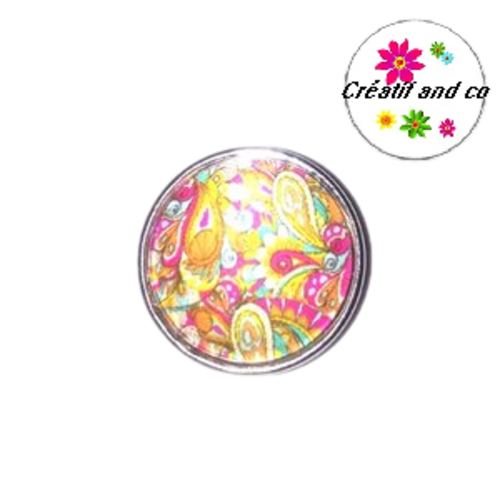 Bouton pression motif mandala