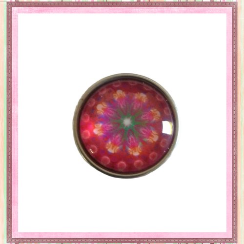 Bouton pression motif mandala