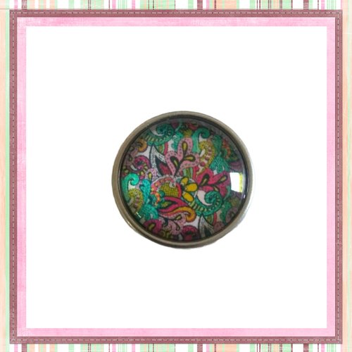 Bouton pression motif mandala