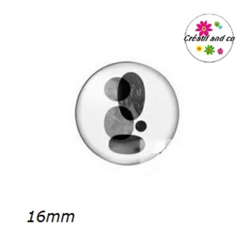 X2 cabochons motif géométrique 16mm