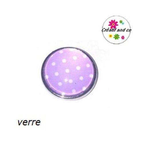 Bouton pression parme à pois blanc