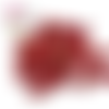 X10 perles acrylique rouge/or 9mm