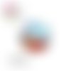 X2 cabochons van, vacances, soleil 10mm