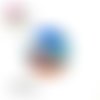 X2 cabochons van, vacances, soleil 10mm