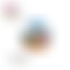X2 cabochons van, vacances, soleil 10mm