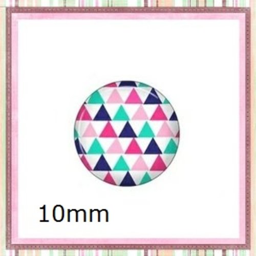 X2 cabochons triangle 10mm