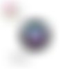 X2 cabochons coeur fond noir 10mm
