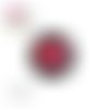 X2 cabochons coeur fond noir 10mm