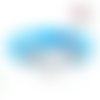 Bracelet bouton pression silicone bleu