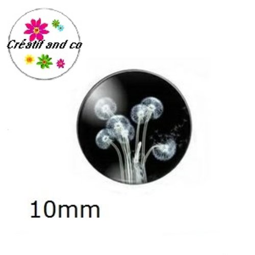X2 cabochons pissenlit 10mm