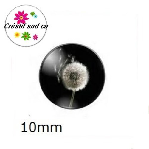 X2 cabochons pissenlit 10mm