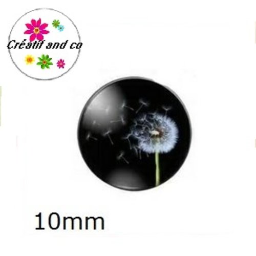 X2 cabochons pissenlit 10mm