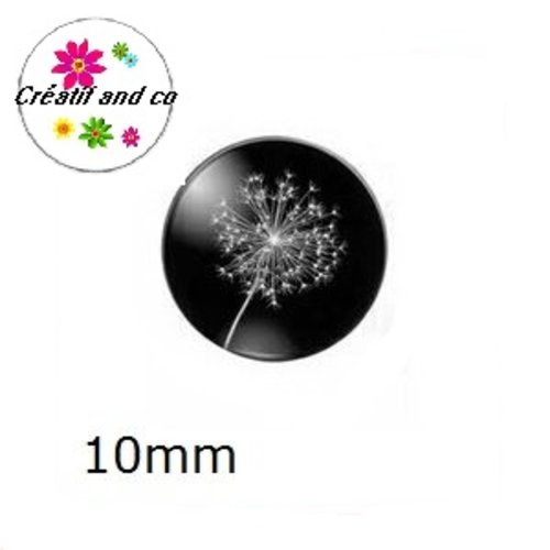X2 cabochons pissenlit 10mm