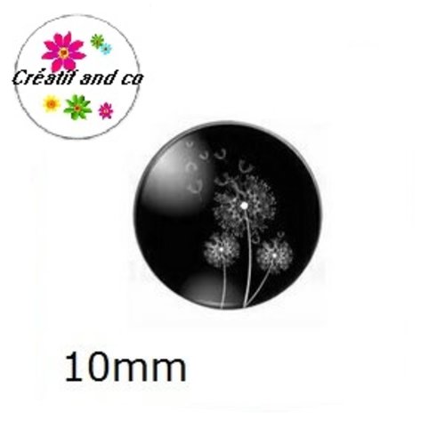 X2 cabochons pissenlit 10mm
