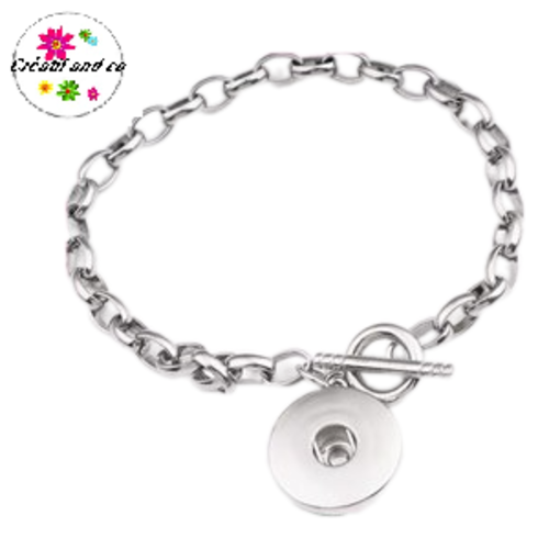 Bracelet métal pour bouton pression 18mm