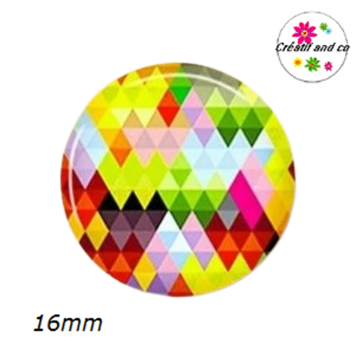 X2 cabochons colorés 16mm