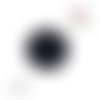 Bouton pression motif effet druzy résine noir  20mm