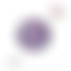 Bouton pression motif effet druzy résine parme 20mm