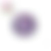Bouton pression motif effet druzy résine parme 20mm