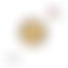 Bouton pression motif effet druzy résine ambre clair 20mm