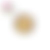 Bouton pression motif effet druzy résine ambre clair 20mm