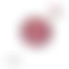 Bouton pression motif effet druzy résine rose
