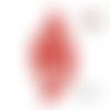 Breloque estampe plume rouge 30mm