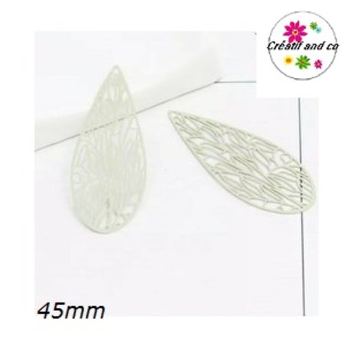 Breloque aile de libellule vert clair 45mm