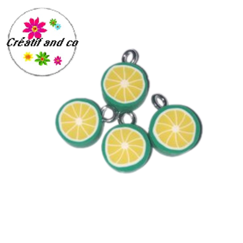 Pendentif citron fimo